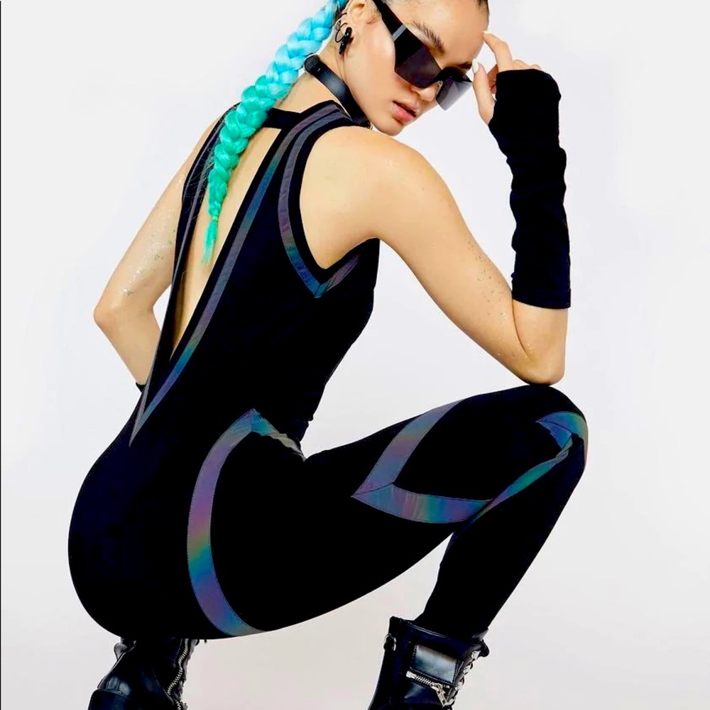 Club Exx Strobe-light Seduction Holographic Catsuit